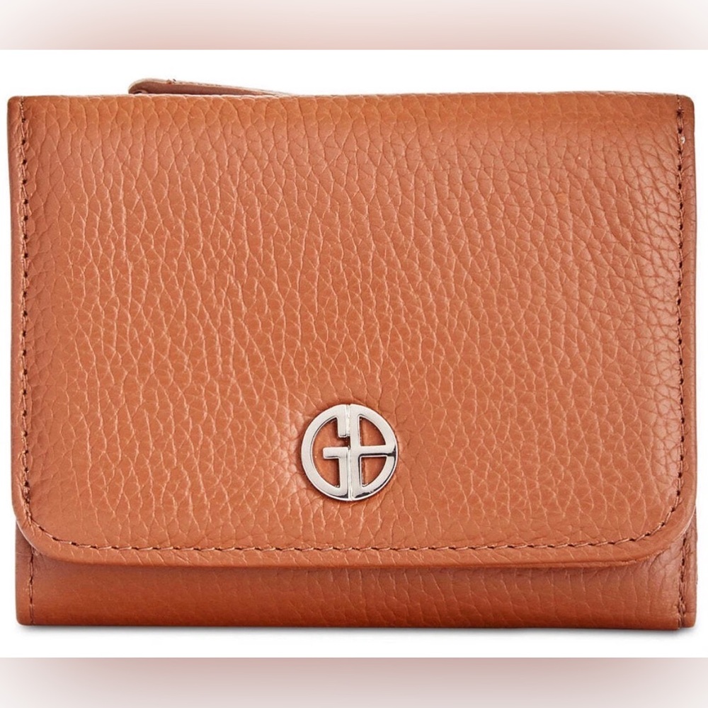 Giani Bernini Softy Leather Trifold Wallet Brown NWT!